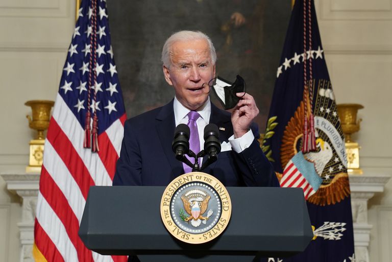 El presidente de EE UU, Joe Biden, durante una conferencia de prensa.