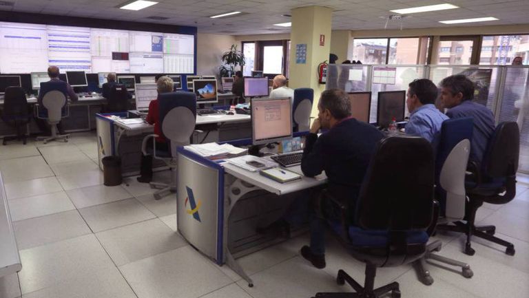 Centro de control de la Agencia Tributaria fotografiado el pasado 8 de diciembre.