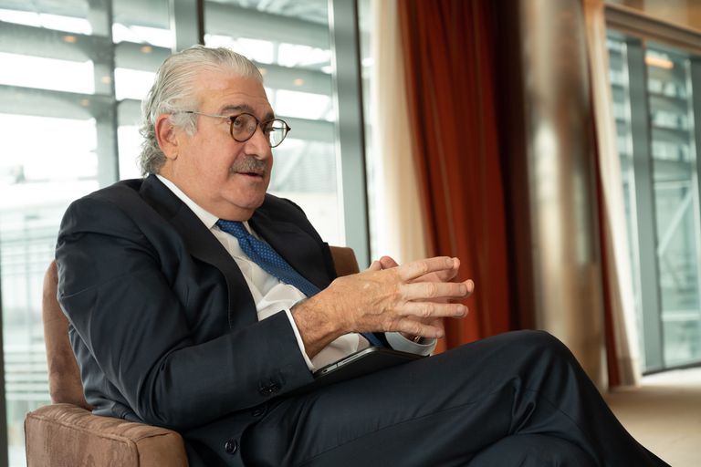 José Bogas, consejero delegado de Endesa, durante la entrevista en la sede de la empresa en Madrid.