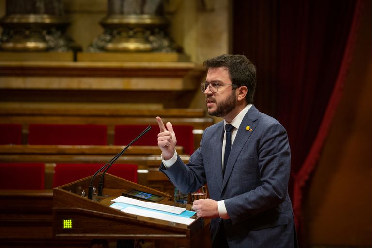 El presidente catalán en funciones, Pere Aragonès.