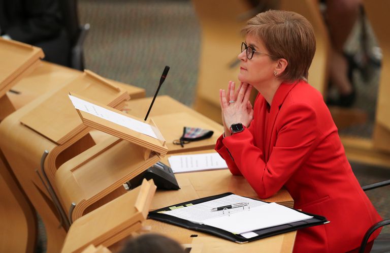 La ministra principal de Escoica, Nicola Sturgeon, el pasado martes en el Parlamento Autónomo