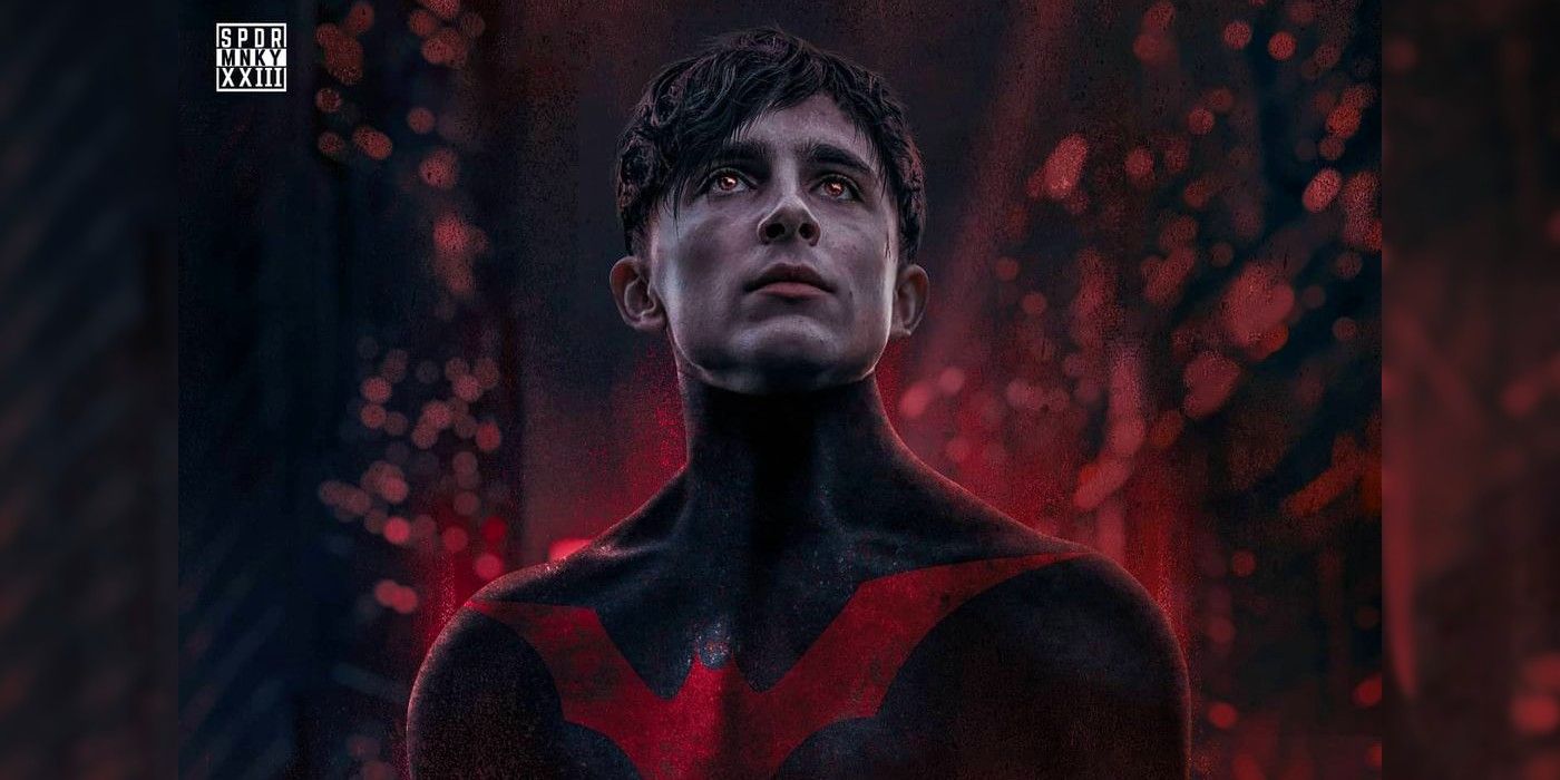 Póster Timothée Chalamet se convierte en Terry McGinnis en DCEU Batman Beyond Fan