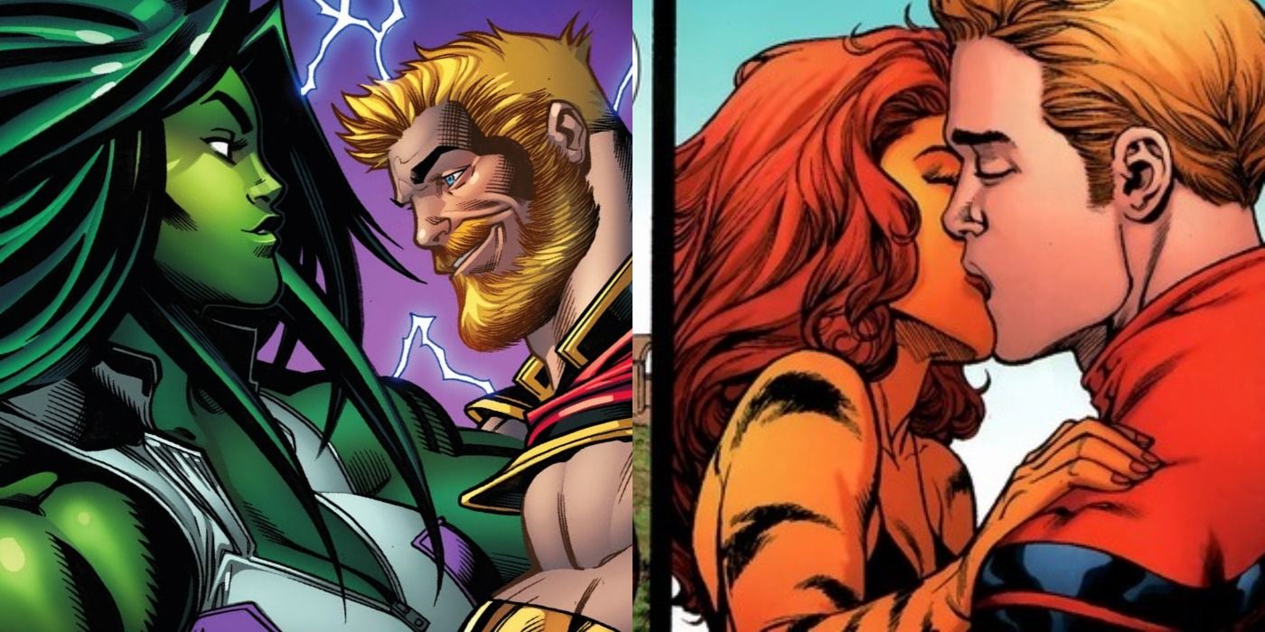 10 romances más extraños en los cómics de Avengers |