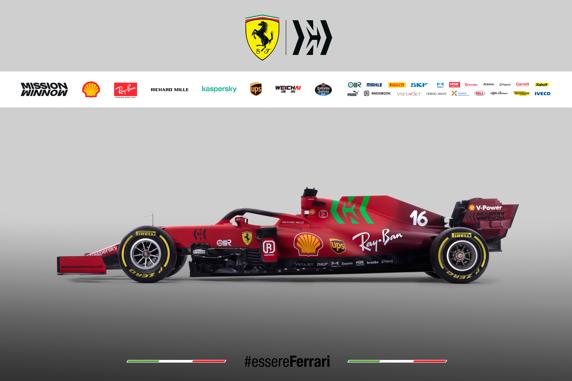 El nuevo Ferrari SF21 para la temporada 2021 de Fórmula 1