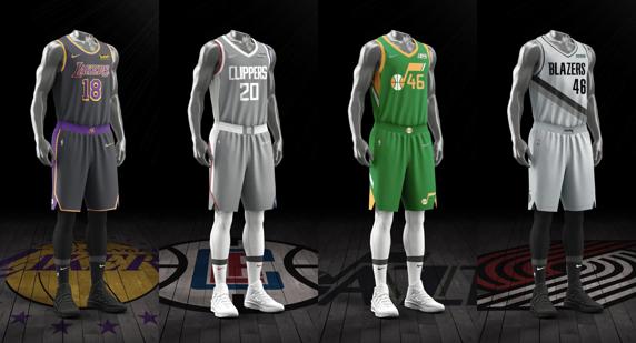 Las equipaciones NBA 'Earned edition' de los Lakers, Clippers, Jazz y Blazers