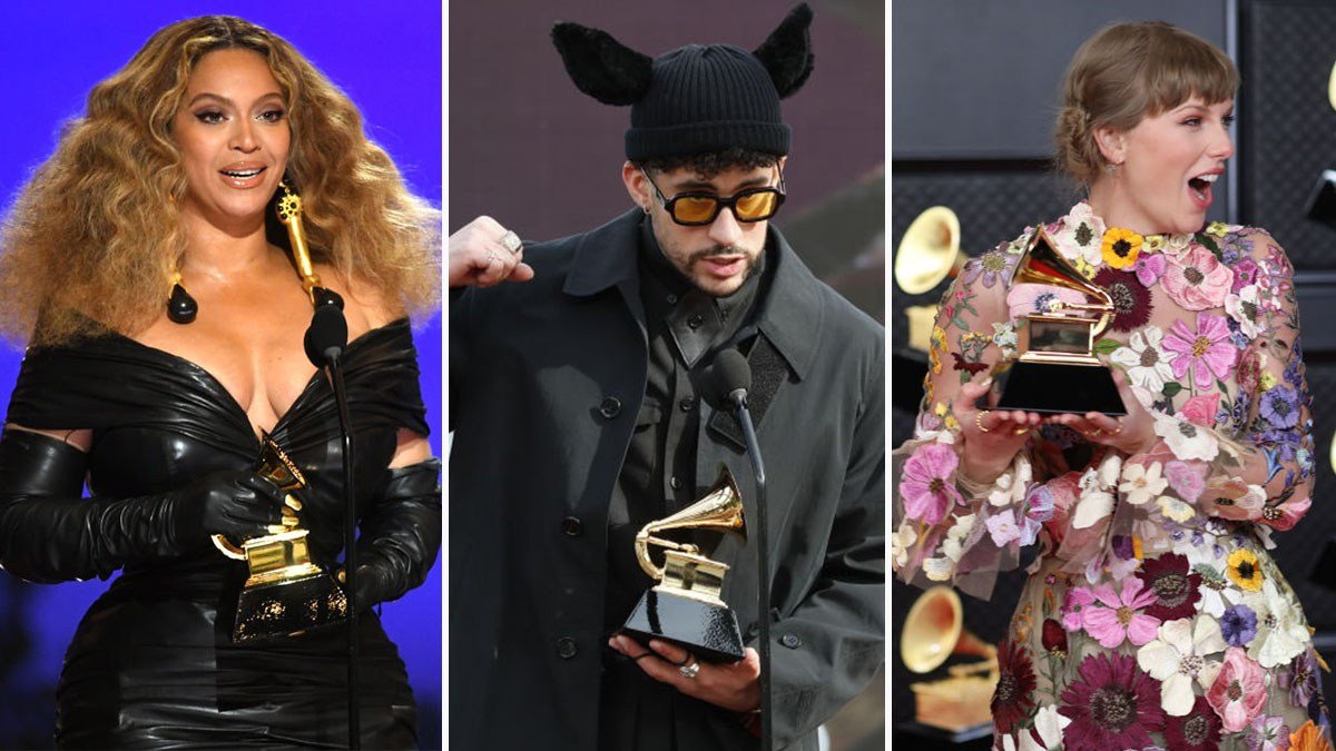 Premios Grammy: Bad Bunny gana su primer galardón; Beyonce y Taylor Swift hacen historia