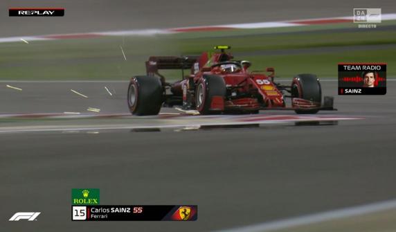 Problemas para Carlos Sainz en la Q1 del GP de Bahrein de F1 2021