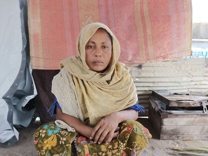 Khotija Begum, la semana pasada en el campo de refugiados.