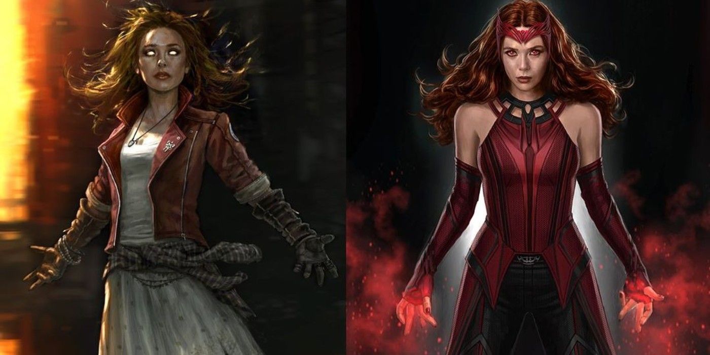 El arte conceptual de Marvel muestra el viaje MCU de Wanda para convertirse en Bruja Escarlata