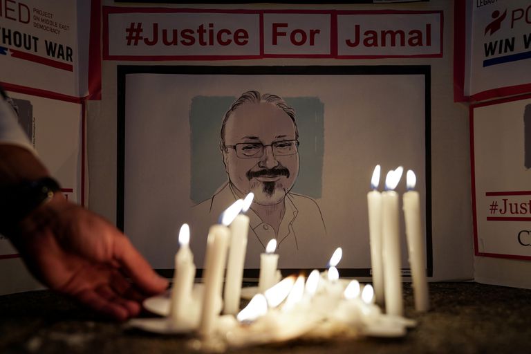 Una vigilia en Washington en memoria del periodista asesinado Jamal Khashoggi, el pasado 2 de octubre de 2019, al cumplirse un año de la muerte.