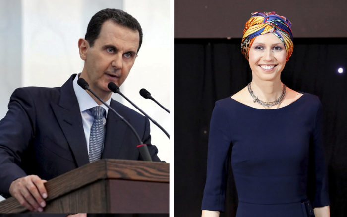 El presidente de Siria, Bashar al Assad, y su esposa Asma dan positivo por coronavirus
