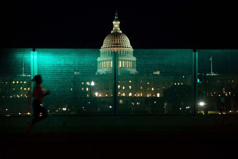 Imagen del Capitolio, este miércoles por la noche, en Washington.