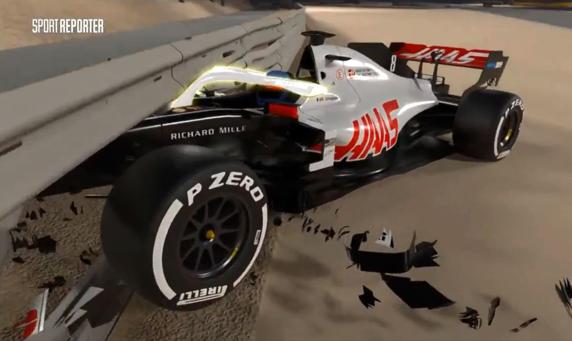 Espectacular reconstrucción del accidente de Grosjean en Bahrein