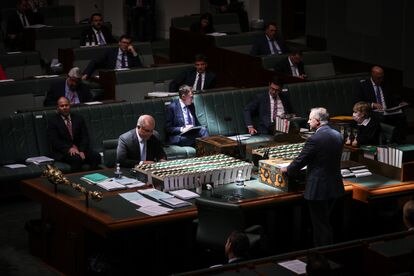 El primer ministro de Australia, Scott Morrison, en la Cámara de Representantes, el pasado 3 de diciembre en Canberra.