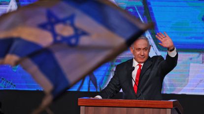 Benjamin Netanyahu celebra los resultados de las elecciones en Israel.