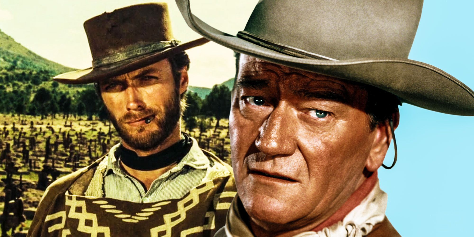 Por qué John Wayne rechazó protagonizar un western con Clint Eastwood