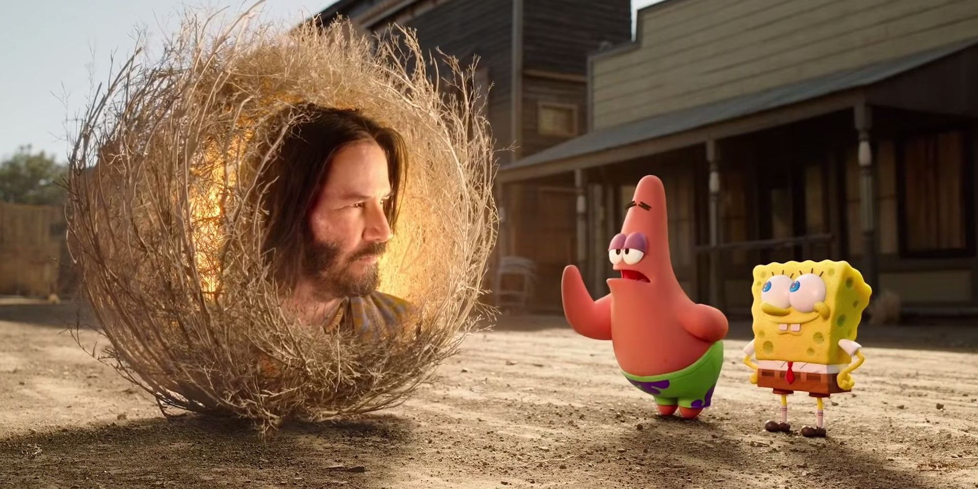 Por qué Keanu Reeves aparece en la película Bob Esponja: Sponge on the Run