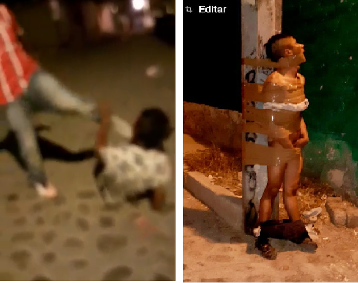 VIDEO FUERTE; Lo golpean y amarran a un poste, salvaje golpiza a un joven en Pedro Escobedo