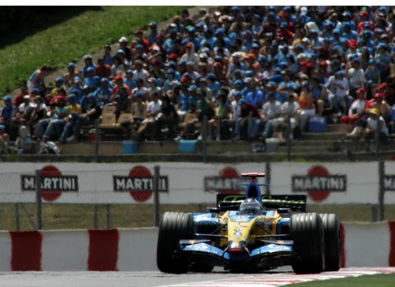 50º G.P. España F1 2006 en el Circuit de Catalunya. Alonso, con el Renault R26.