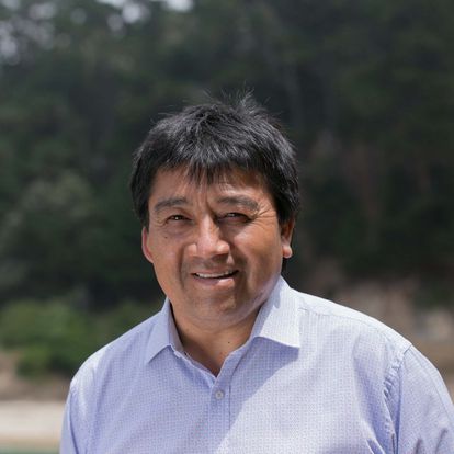 El político mapuche Adolfo Millabur en una imagen de su campaña.