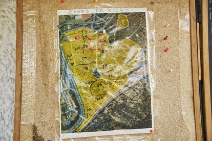 Mapa del Parque de los Alcornoques, también conocido como Parque Sur.