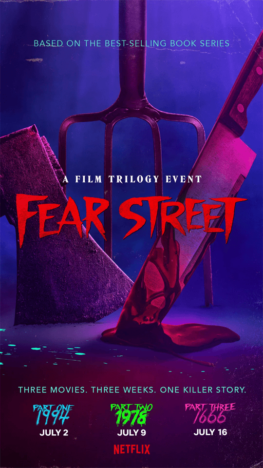 cartel de netflix de la trilogía de la calle del miedo