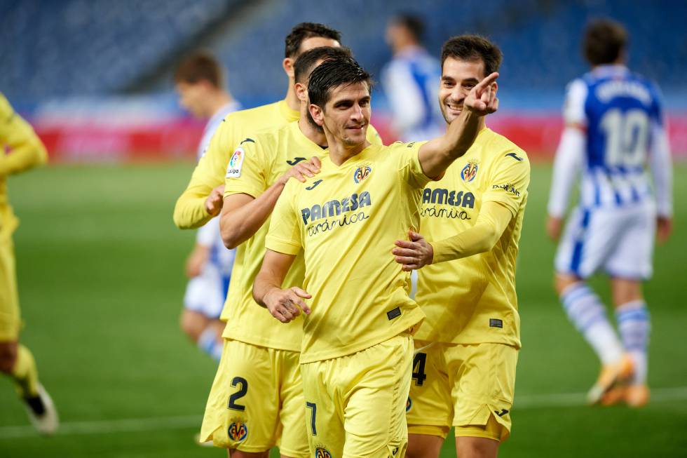 Gerard Moreno celebra un gol esta temporada con la camiseta del Villarreal CF.