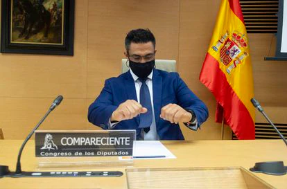 Sergio Ríos, durante su comparecencia en el Congreso, el 20 de mayo.