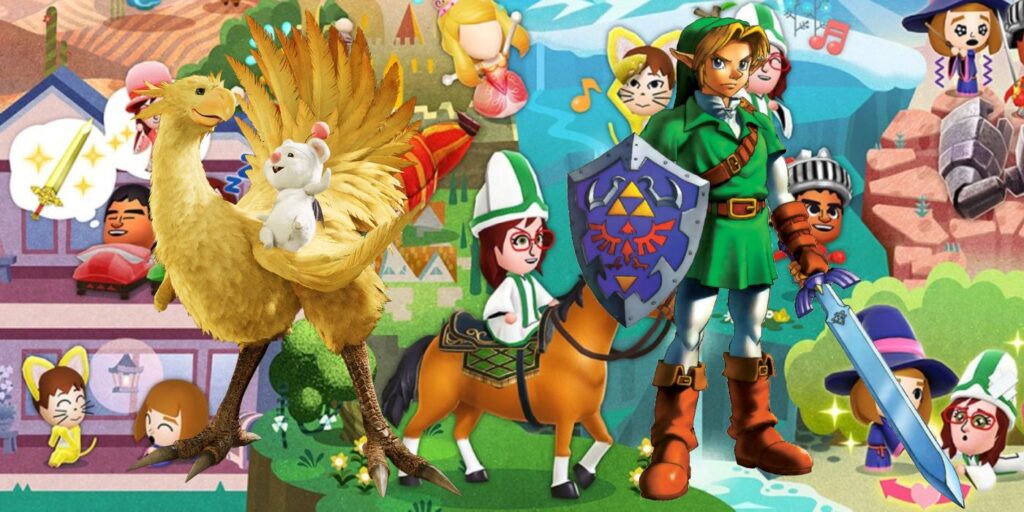 Cómo se relaciona Miitopia con The Legend Of Zelda y Final Fantasy Chocobos