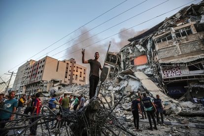 Los efectos del bombardeo israelí en la ciudad palestina de Gaza el pasado 12 de mayo.