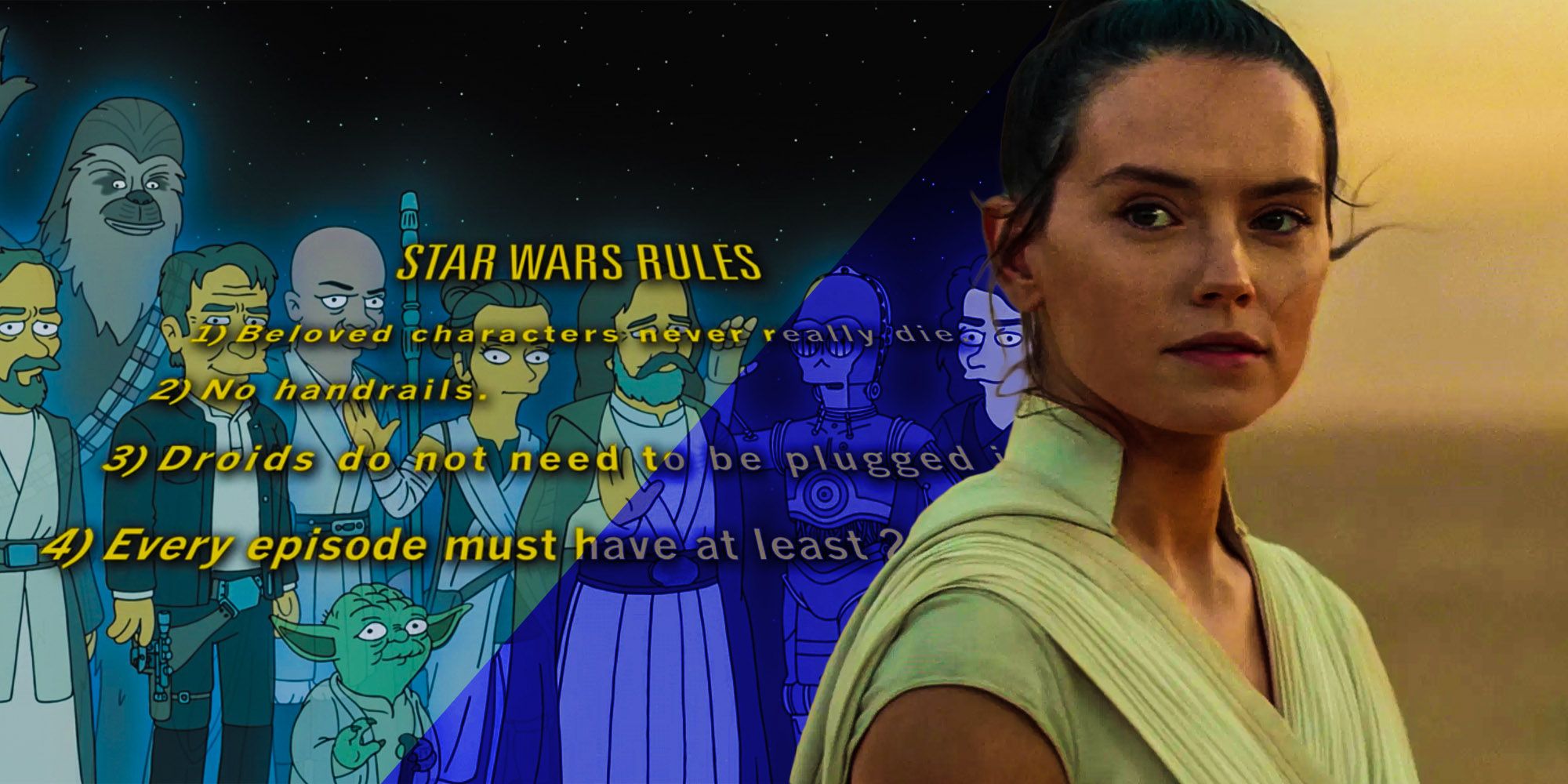 Los Simpson acaban de trollear las 4 reglas de las películas de Star Wars