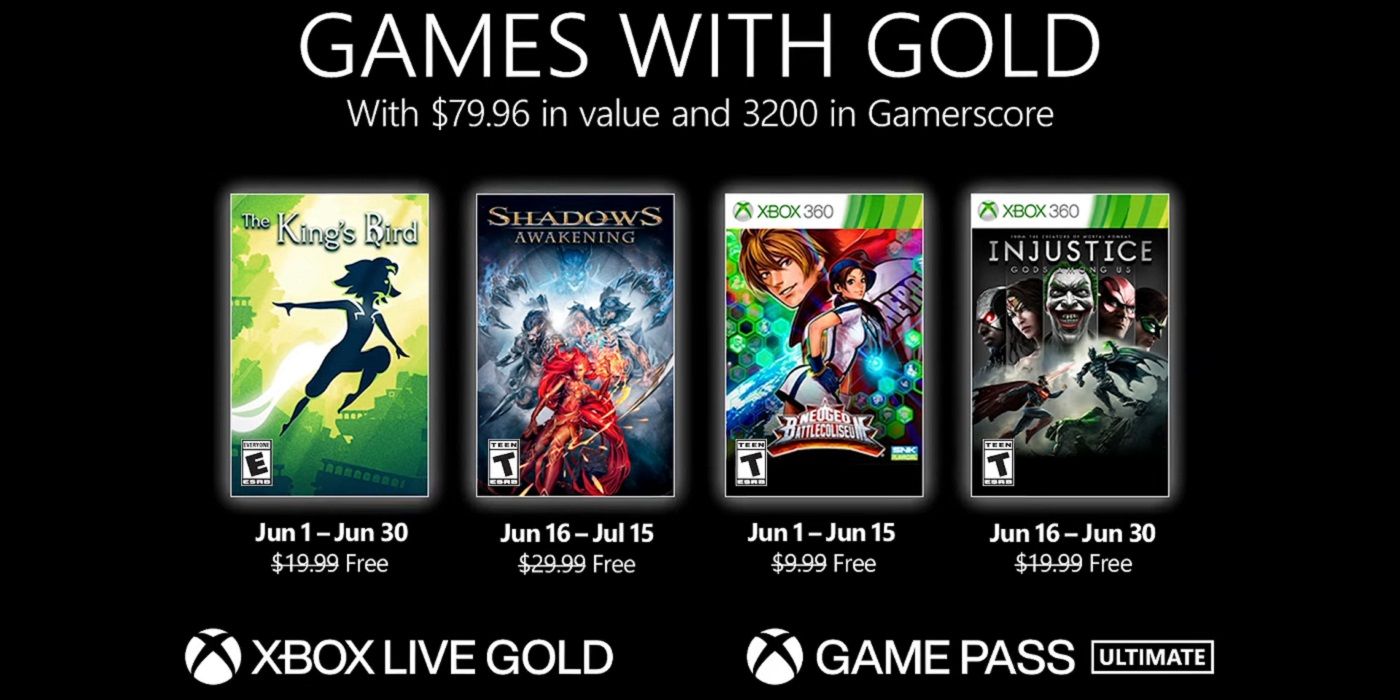 Los juegos de Xbox con Gold's Free de junio de 2021 incluyen Injustice