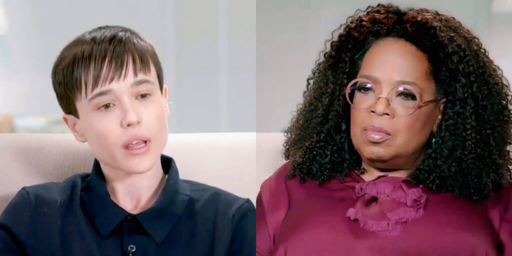 Oprah estaba más nerviosa que cualquier otra cosa por la entrevista de Elliot Page