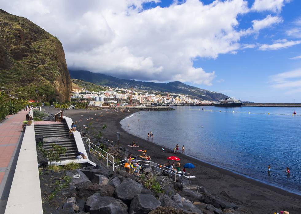 El arenal de Santa Cruz de la Plama, en la isla canaria de La Palma.