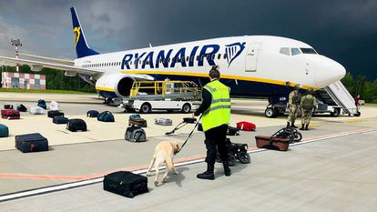 El avión de Ryanair forzado a aterrizar en Minsk.