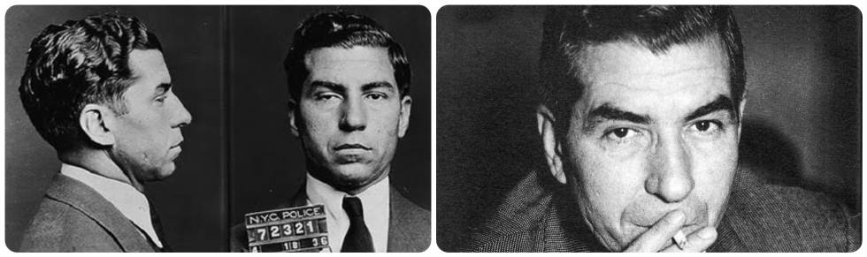 Ficha del gánster Charles Lucky Luciano tras su arresto en Estados Unidos en los años treinta.