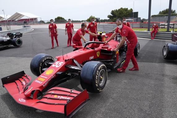 El coche de Carlos Sainz, en el GP de Francia de F1 2021