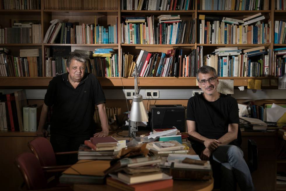 Dos dels autors del llibre Enric Gomà (esquerra) i Rudolf Ortega.