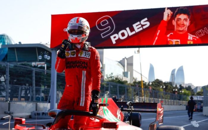 F1: Logra Charles Leclerc la pole position en Azerbaiyán; Sergio Pérez saldrá séptimo | Video