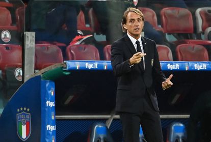 El seleccionador italiano, Roberto Mancini, en un amistoso contra San Marino hace dos semanas.