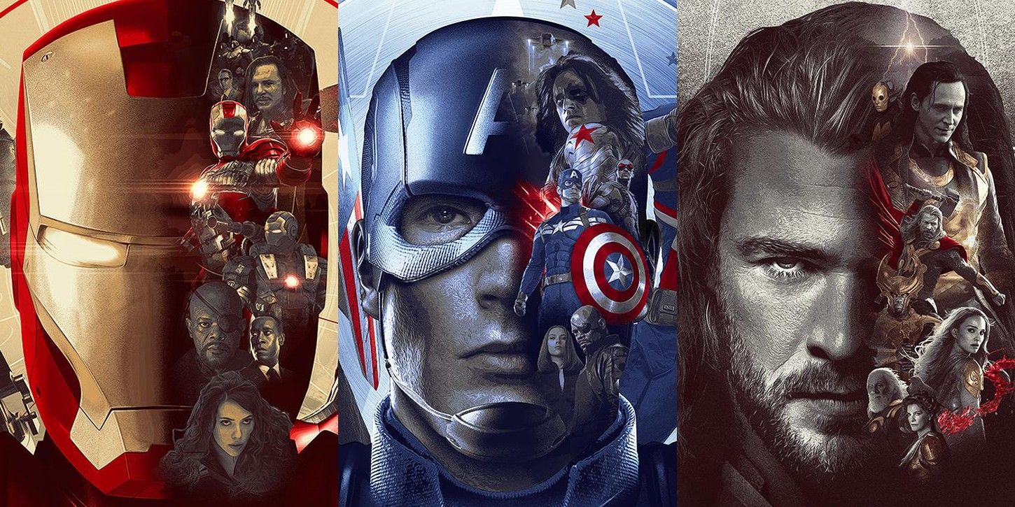 Las trilogías de Iron Man, Capitán América y Thor obtienen impresionantes pósters de Marvel
