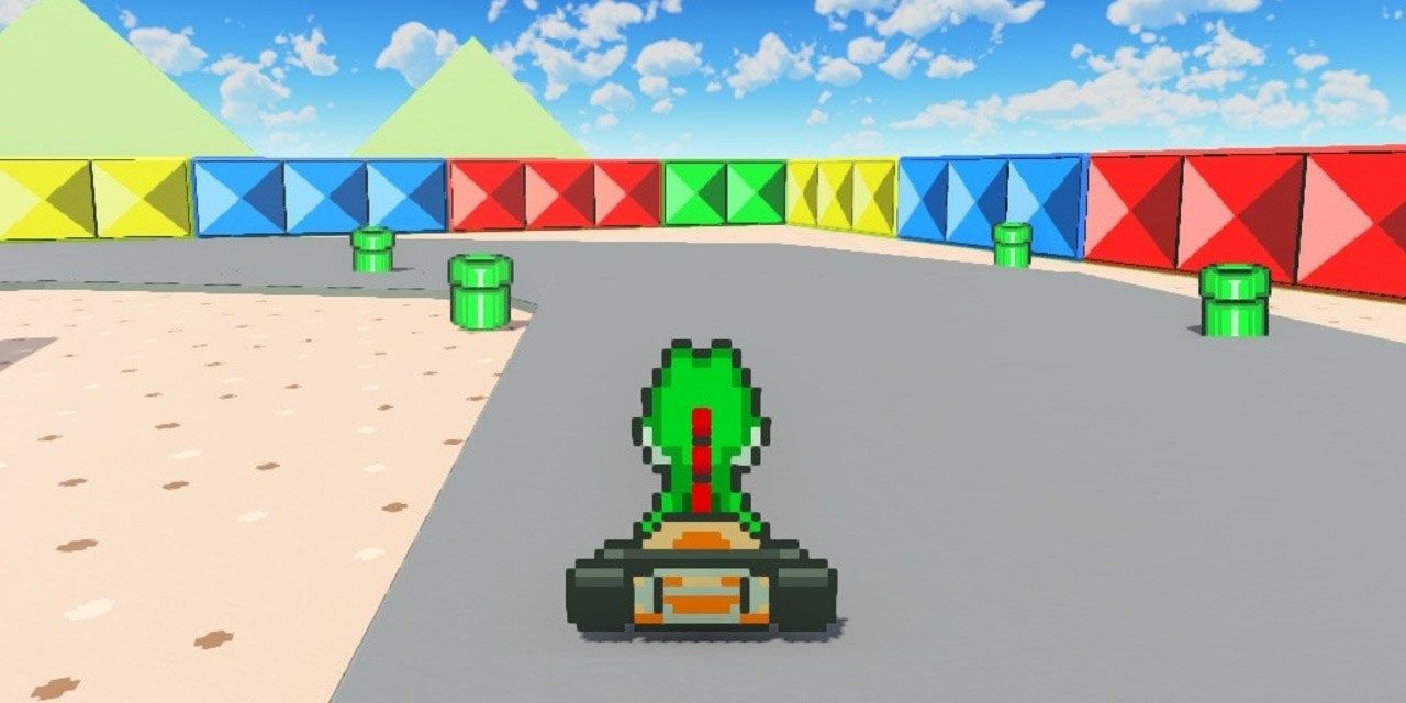 Mario Kart Remade In Game Builder Garage se parece al juego de SNES
