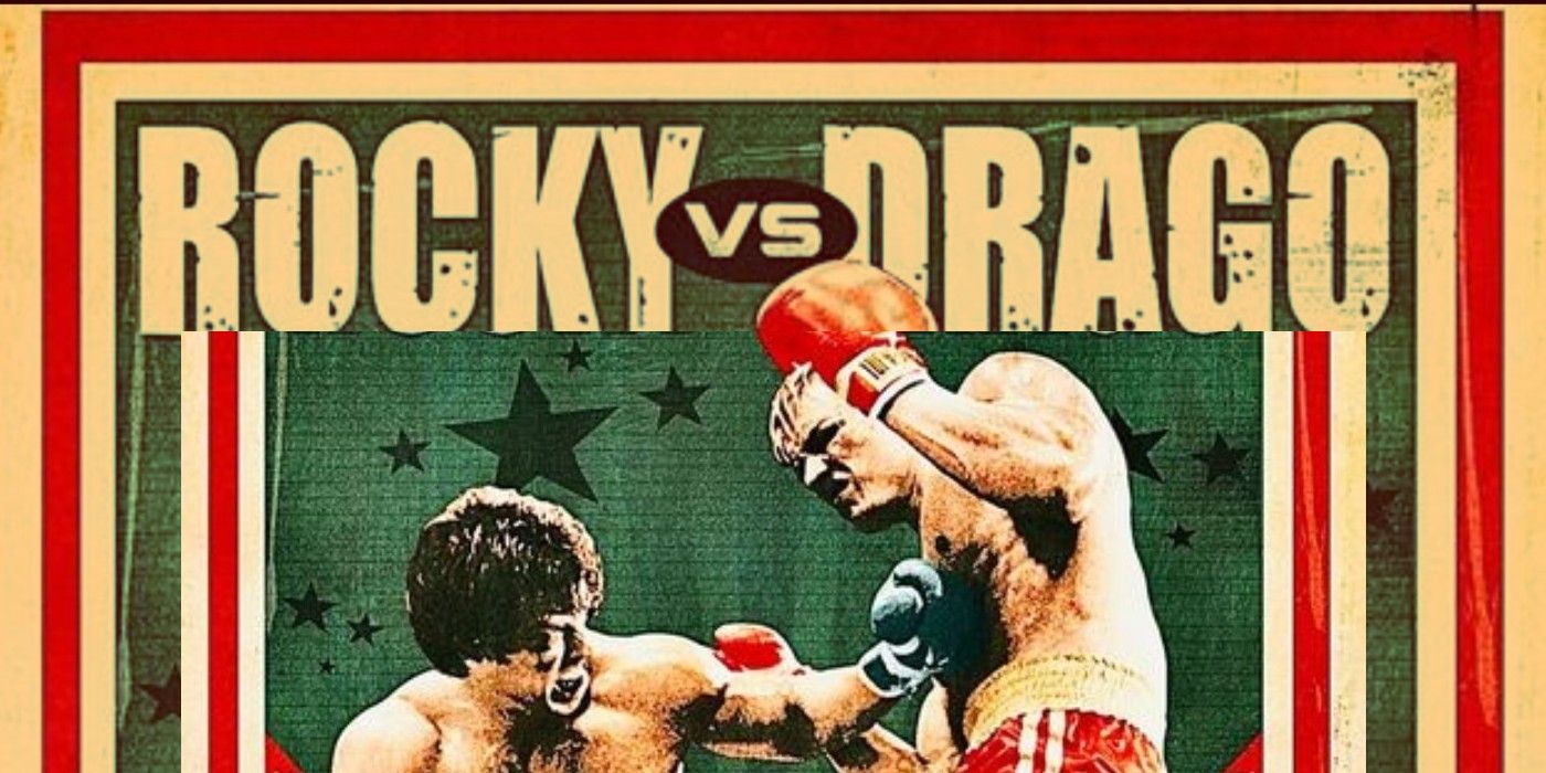 Póster Rocky Battles Ivan Drago en New Rocky 4 Director's Cut