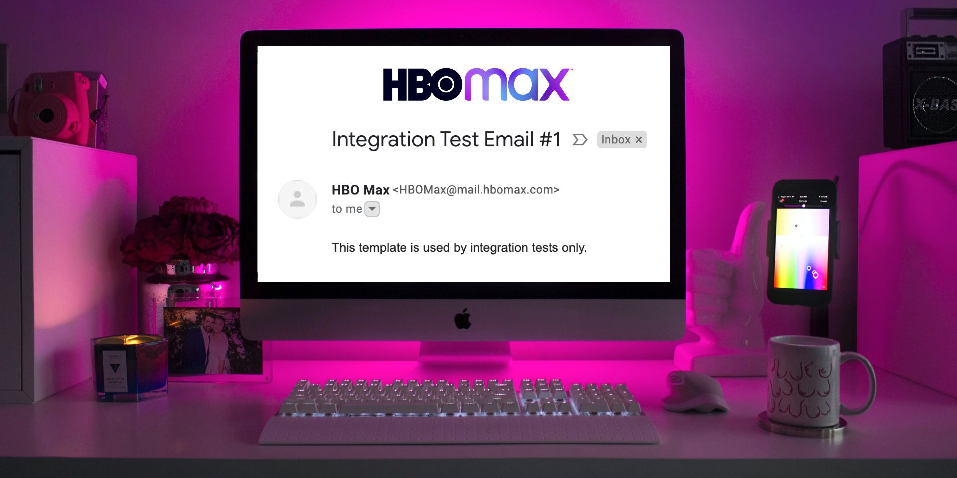 ¿Qué es el correo electrónico n.º 1 de prueba de integración de HBO Max?  |