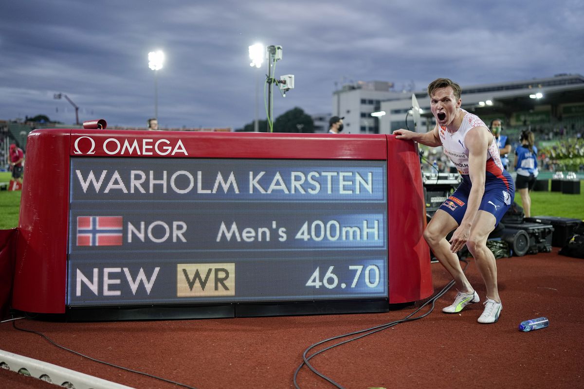 Karsten Warholm borra el récord masculino más antiguo de las pistas de atletismo