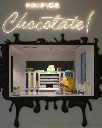 La tienda de The Chocolate Story, museo dedicado al chocolate en WOW (Oporto).