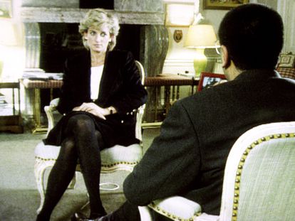 Diana de Gales durante su entrevista con Martin Bashir para la BBC.