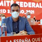 MADRID, 03/07/2021.- El secretario general del PSOE y presidente del Gobierno, Pedro Sánchez, durante la reunión del Comité Federal del partido que se celebra este sábado en Madrid. EFE/Chema Moya