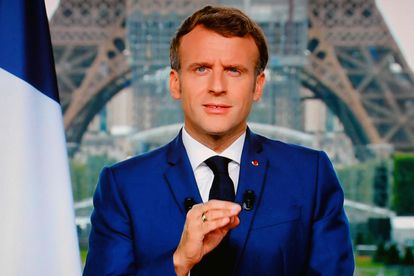 Emmanuel Macron este lunes durante su intervención televisiva.