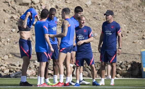 Simeone durante un entrenamiento.